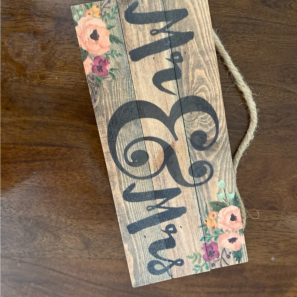 Hobby lobby mr and Mrs wooden sign